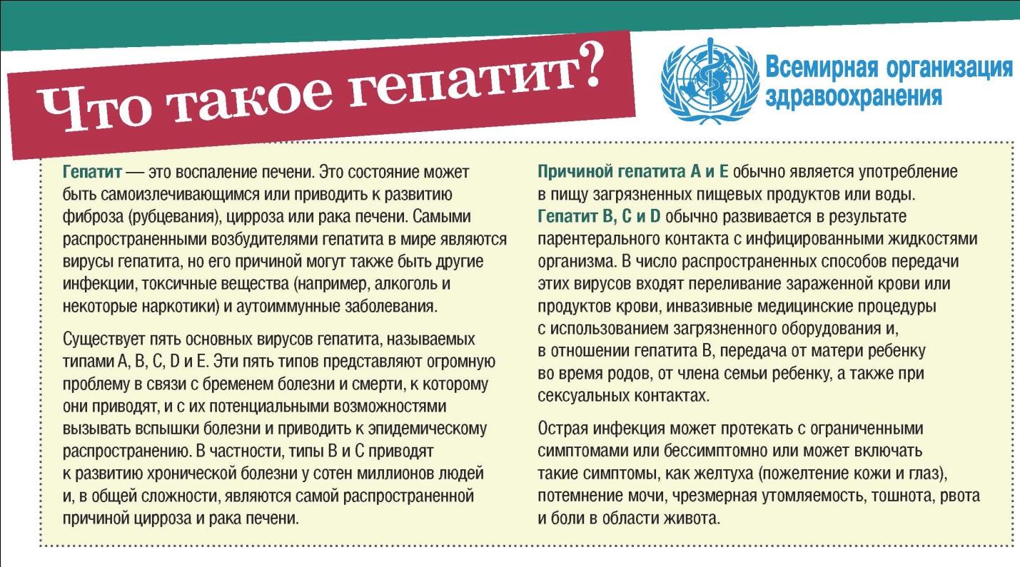 28 ИЮЛЯ – ВСЕМИРНЫЙ ДЕНЬ БОРЬБЫ С ГЕПАТИТАМИ - Амбулаторный центр г.  Усть-Каменогорск